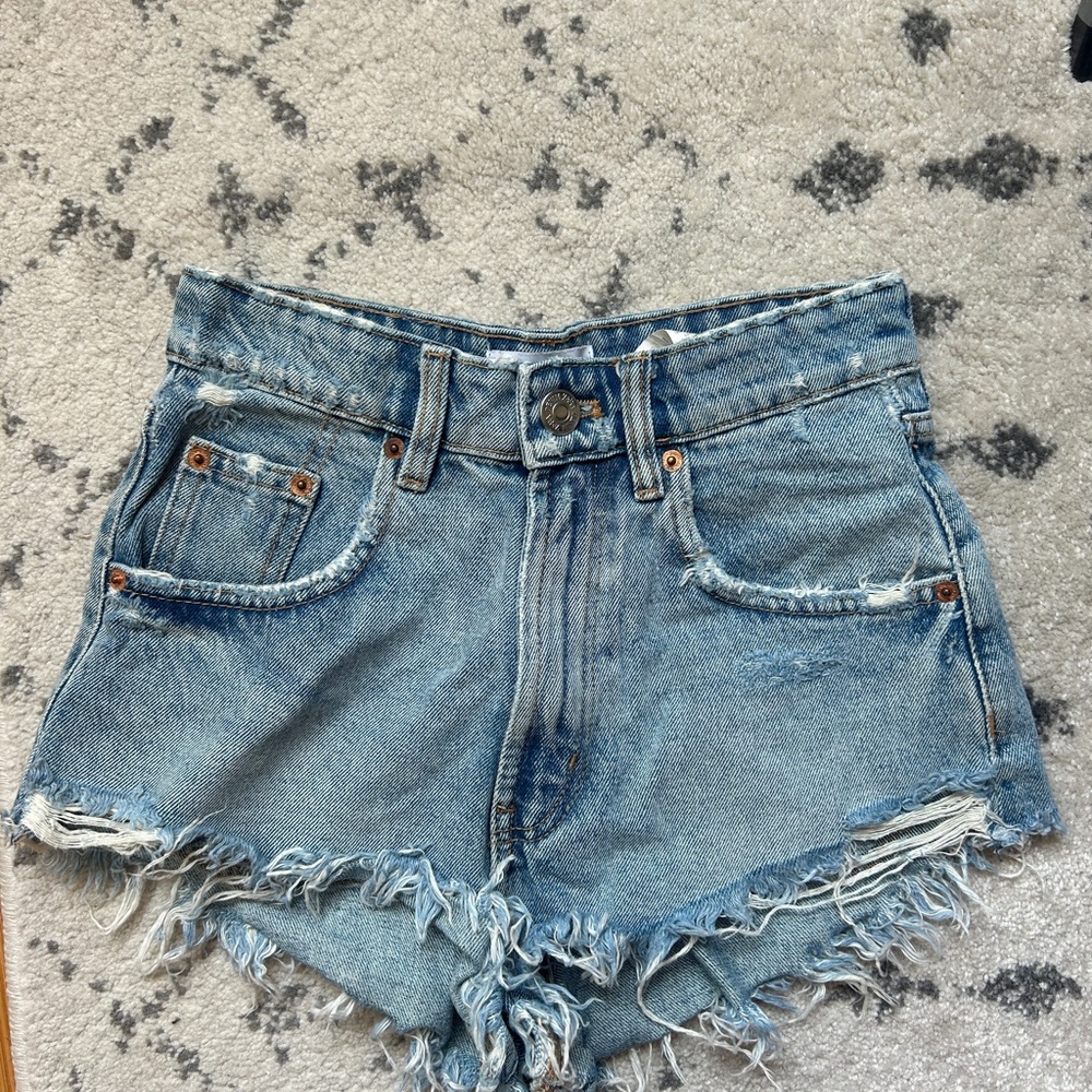 Zara Blue Jean Shorts 32 / 0 / XS